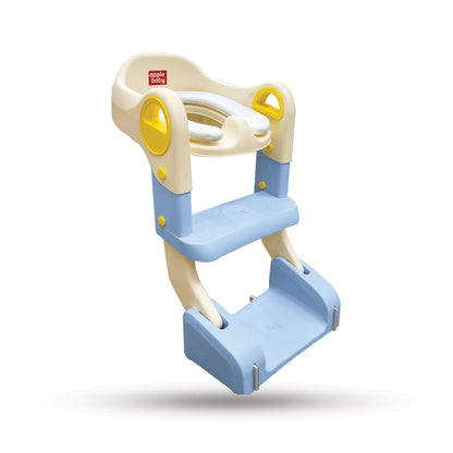 Apple Baby Kids Potty Training Seat with Ladder & Cushioned Seat | Foldable Toilet Trainer for Toddlers | Anti-Slip Step Ladder Potty Seat for Boys & Girls PS1066