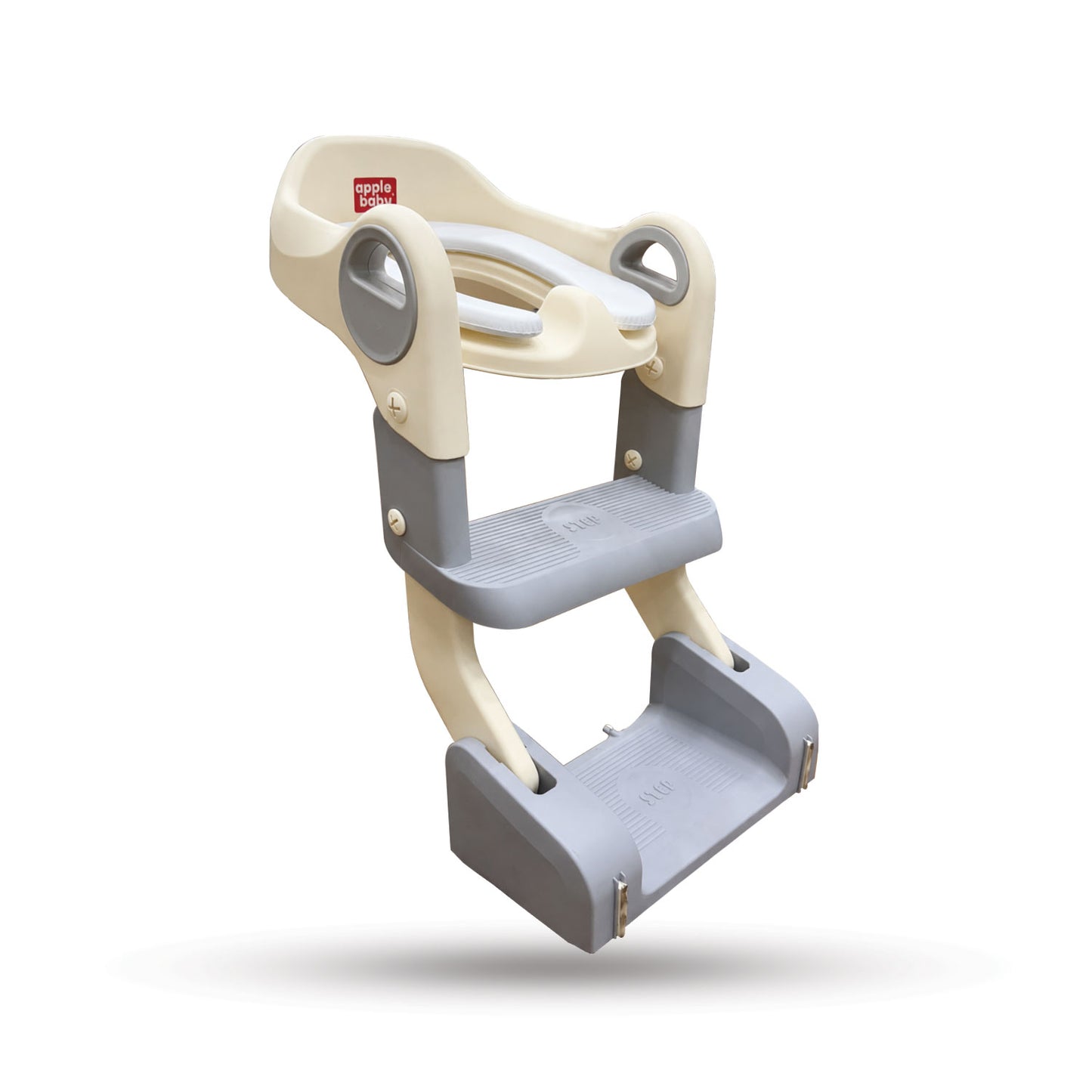 Apple Baby Kids Potty Training Seat with Ladder & Cushioned Seat | Foldable Toilet Trainer for Toddlers | Anti-Slip Step Ladder Potty Seat for Boys & Girls PS1066