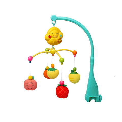 Apple baby Rotating Rattle Toy for Baby Cradle | Musical Hanging Toy for Newborns & Infants | Soothing & Colorful Crib Accessory