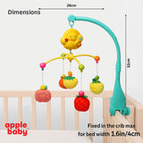 Apple baby Rotating Rattle Toy for Baby Cradle | Musical Hanging Toy for Newborns & Infants | Soothing & Colorful Crib Accessory