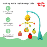 Apple baby Rotating Rattle Toy for Baby Cradle | Musical Hanging Toy for Newborns & Infants | Soothing & Colorful Crib Accessory