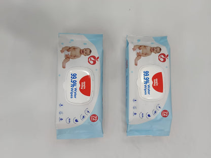 Apple Baby Extra Large Size Baby Wipes for Newborns | 99.9% Water Based AC473 (Pack of 3)