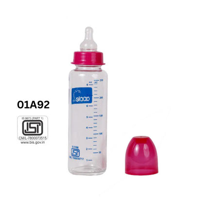 01A92 PREMIUM GLASS  FEEDING BOTTLE 8oz / 250 ML