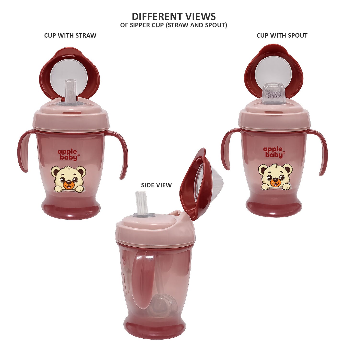 SIPPER CUP(2 IN 1 SPOUT & STRAW)180ML_AC410