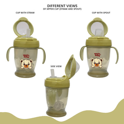 SIPPER CUP(2 IN 1 SPOUT & STRAW)180ML_AC410