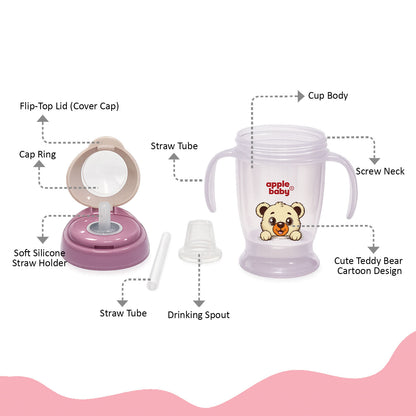SIPPER CUP(2 IN 1 SPOUT & STRAW)180ML_AC410